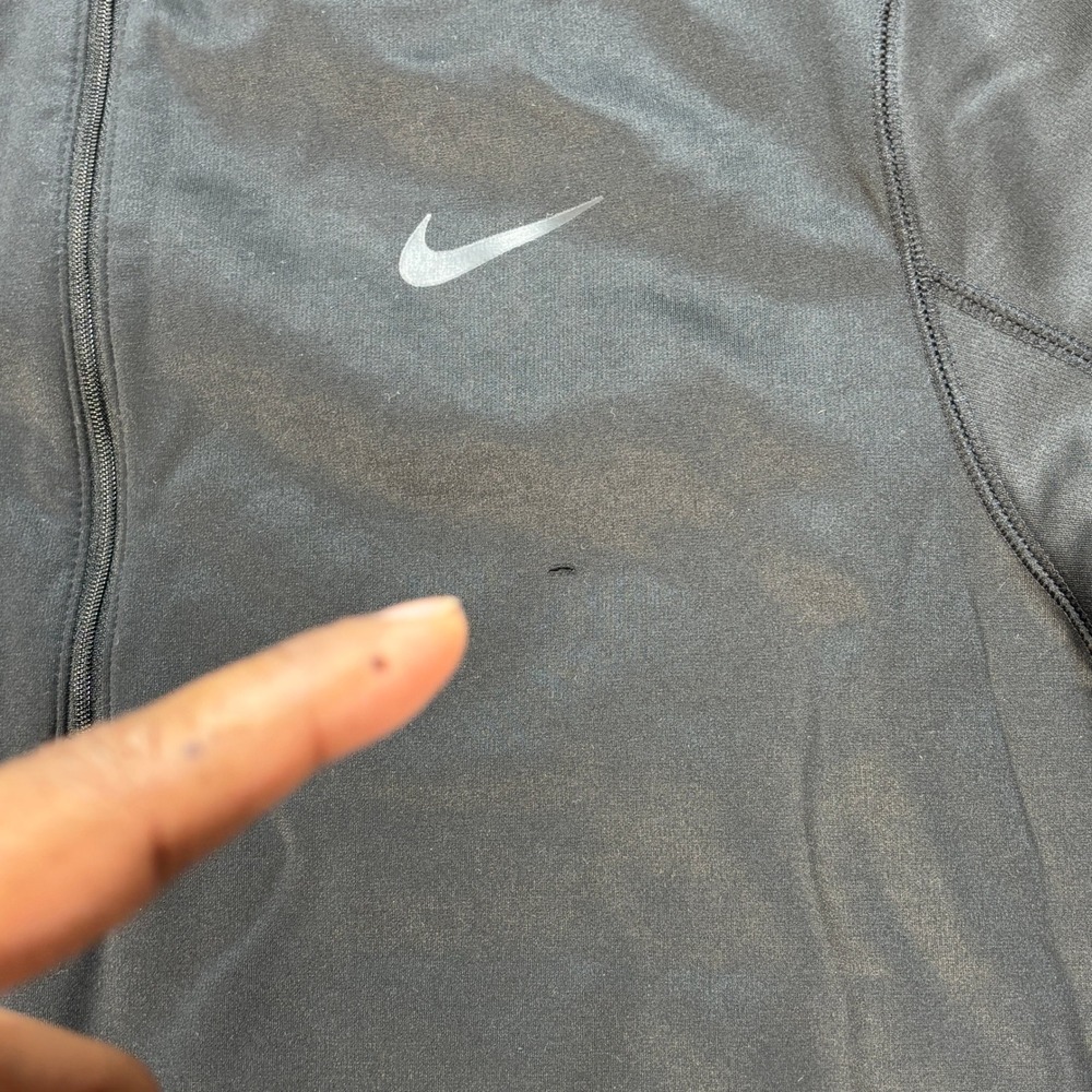 Nike Golf Men's XL Black Quarter Zip Pullover Swoosh Mock Neck Performance Top - Picture 2 of 7